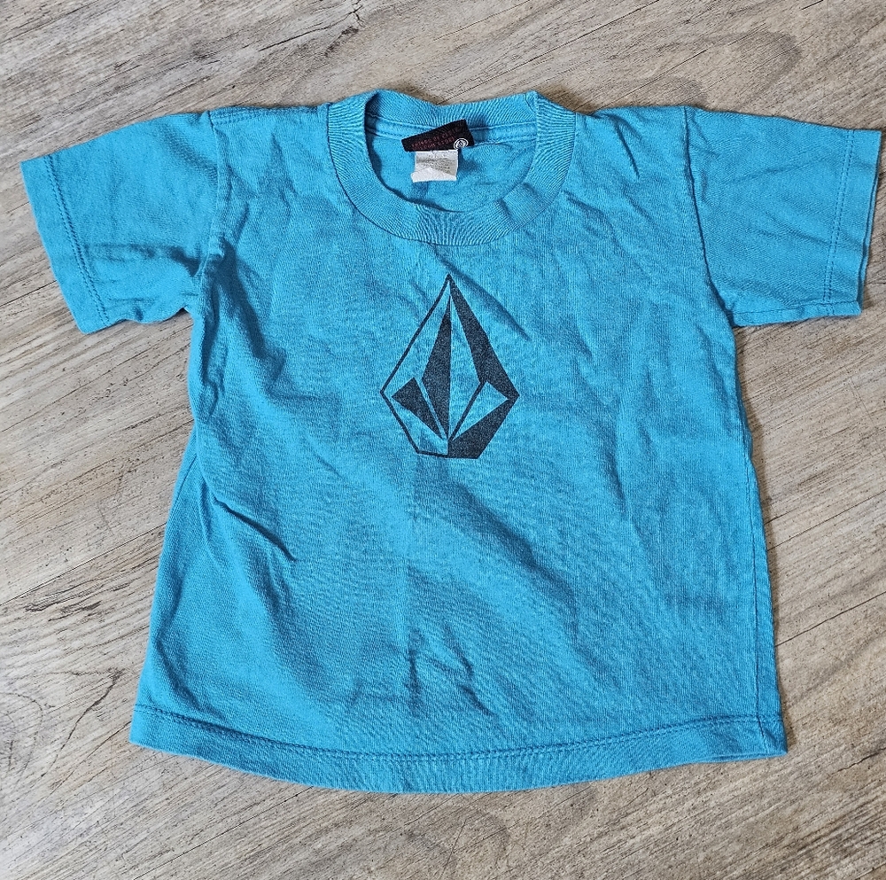 Volcom Blue Short Sleeve Tee with Diamond Logo